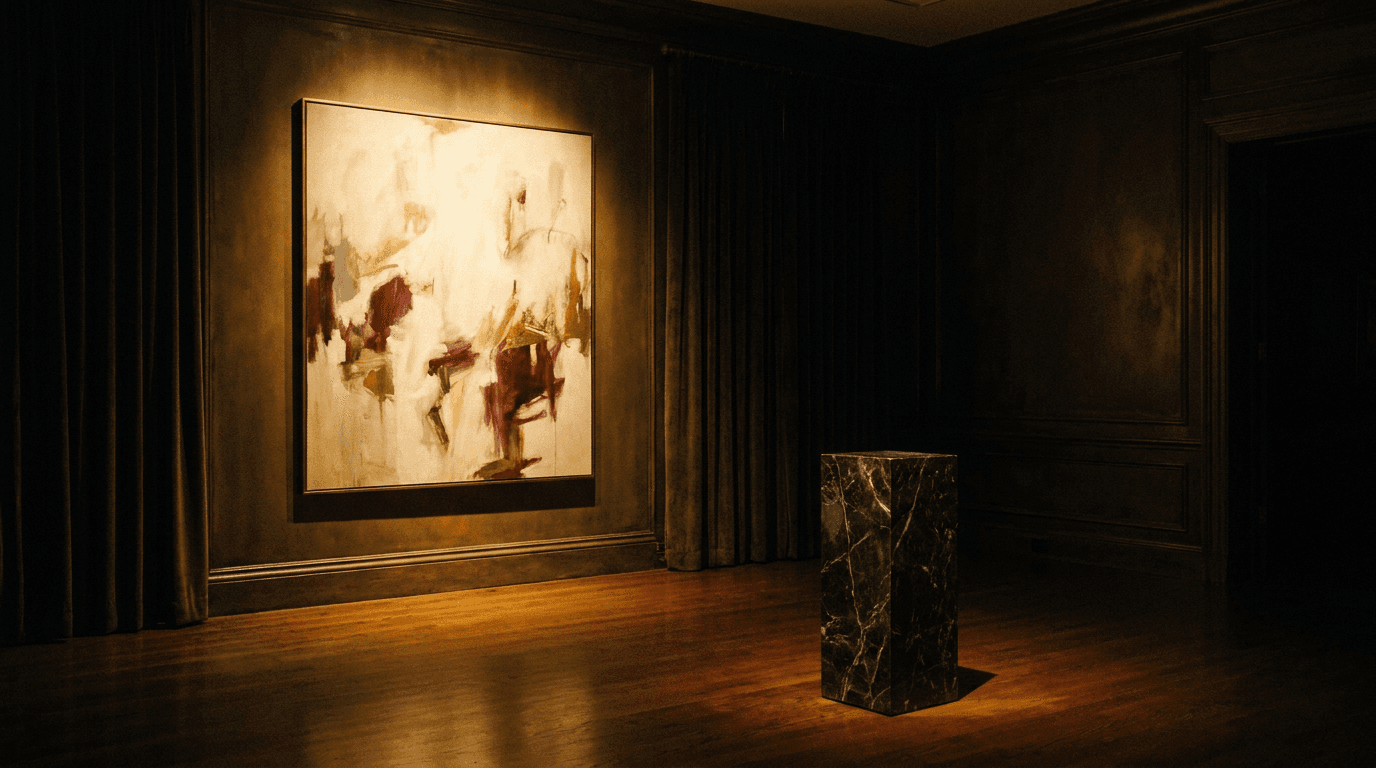 Private fine-art gallery interior